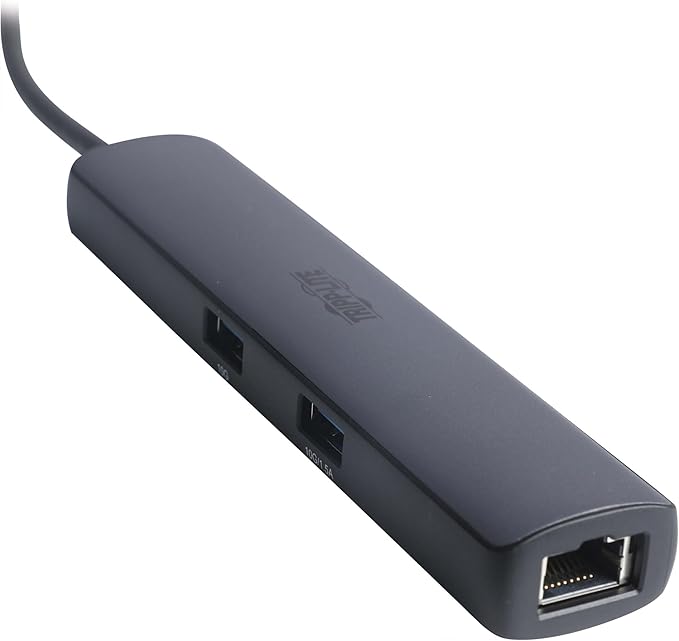 Tripp Lite USB C Hub 6-in-1 Multiport Adapter 8K HDMI USB C Port 100W PD Charging + 10 Gbps Data 1 Gbps Ethernet 2 USB 3.2 Ports Plug-and-Play for Mac &amp Windows 1-Year Warranty (U442-DOCK40-