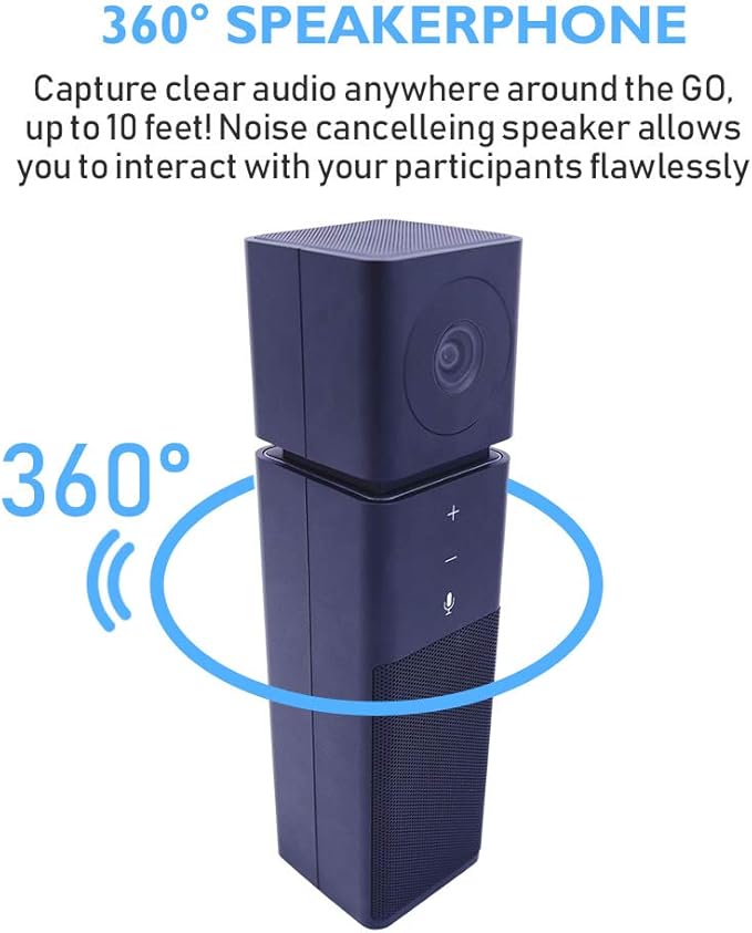 HuddleCamHD GO Camera Built-in Microphone and Speaker Combo - 1080P Conference Room Camera USB 2.0