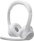 Logitech Zone 300 Wireless Bluetooth Headset with Noise-Canceling Microphone Compatible with Windows Mac Chrome Linux iOS iPadOS Android – Off-White
