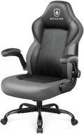 GTPLAYER Video Gaming Chair Ergonomic Computer Gaming Chair with Flip-Up Armrests and Adjustable Height Comfortable Desk Chairs with Built-in Lumbar Support Recliner with 360°Swivel (Dark Gray)
