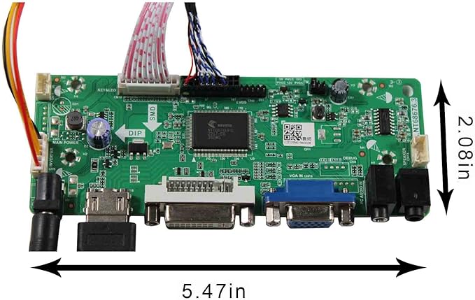 VSDISPLAY 12.1 12.1 Inch 1024X768 Wide Viewing LCD Screen VS121T-001A with DVI VGA Audio LCD Controller Board 68676