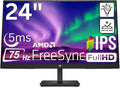 HP V24i G5 24 Inch Computer PC Monitor Full HD IPS 60Hz Refresh Rate 5ms Response Time 250 Nits Brightness AMD FreeSync Anti-Glare Low Blue Light HDMI DisplayPort Black (Renewed)