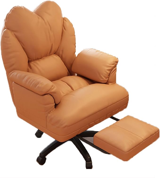Computer Office Chairs Lazy Sofa Recliner for Bedroom Adjustable Lift Gaming Chair with Retractable Footrest and Wheels Swivel Video Gaming Chairs for Living Room
