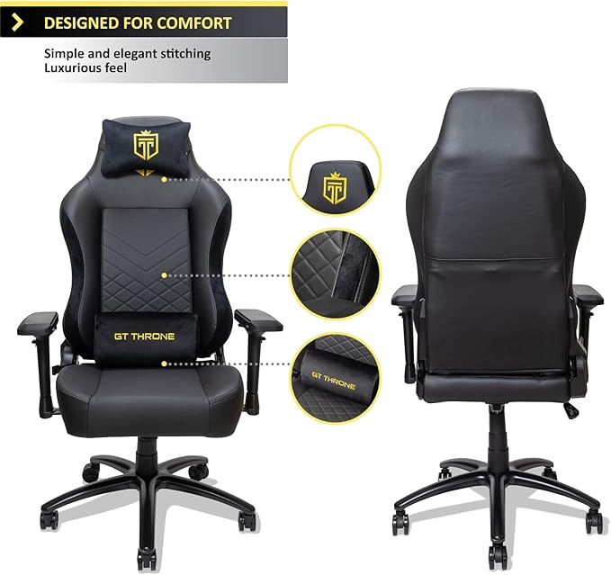 Gaming Chair – Big and Tall Reclining Computer Chair with 3D Armrests Adjustable Backrest Ergonomic Support Holds Up to 300 lbs – Premium Gamer Seat