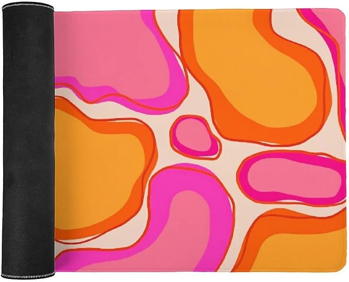 Abstract Mouse Pad Large Desk Mat Extended Keyboard Mouse Pad with Non-Slip Base and Stitched Edge Mouse Mat Desk Pad 36x16 Mouse Pads for Desk Home Office Gaming