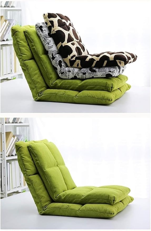 ELEFOCUS Folding Sofa Chair Folding Floor Chair Easy to Remove and Wash Comfortable and Breathable Household Cushion(Huise)