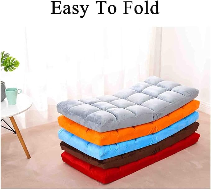 Floor Chair Ergonomic Seat Cushion and Back Cushion Made of Highly Elastic Foam Ideal As Ergonomic Seat Cushion for Office Chair and at Home (Color : Grey Size : Small)
