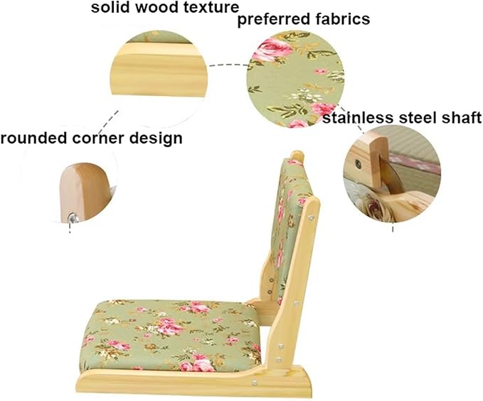 BTZHY Floor Chair Lazy Couch Tatami Chair Tatami Foldable Floor Chair Living Room Chair Floor Seat Home Bay Window Lazy Backrest Chair for Living Room BedroomBalconyC