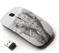 Graphic4You Indian Tribal Elephant Ergonomic Wireless Mouse with Nano Receiver