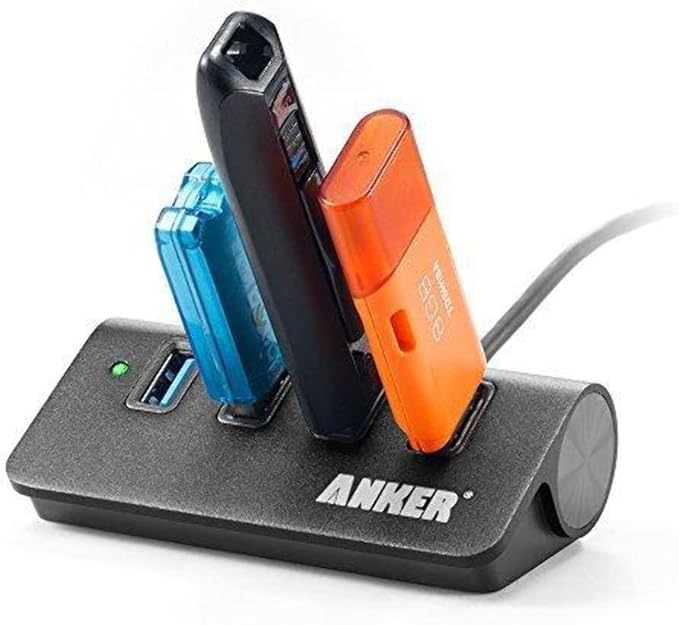 Anker 4-Port USB 3.0 Unibody Aluminum Portable Data Hub&ampAnker USB 3.0 SD Card Reader