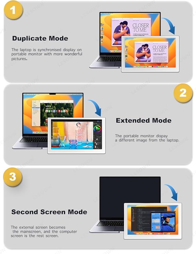 mini Monitors Touch Compact Screen 5 inch HDMI IPS 480x800 HD LCD Lightweight White Portable Sub Display with Speakers for PC Laptop