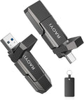 RAOYI 512GB USB C External SSD 2-in-1 Solid State Drive Up to 450MB/s Dual USB 3.2 + Type-C Thumb Drive Portable SSD Drive for iPhone 15/16/17 Android Tablet PC and PS4