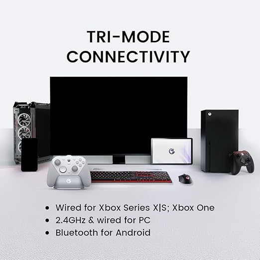 GameSir G7 Pro Wired Controller for Xbox Series X|S Xbox One Wireless Gamepad for PC&ampAndroid with TMR Sticks Hall Effect Analog Triggers 1000Hz Polling Rate 3.5mm Audio Jack - White