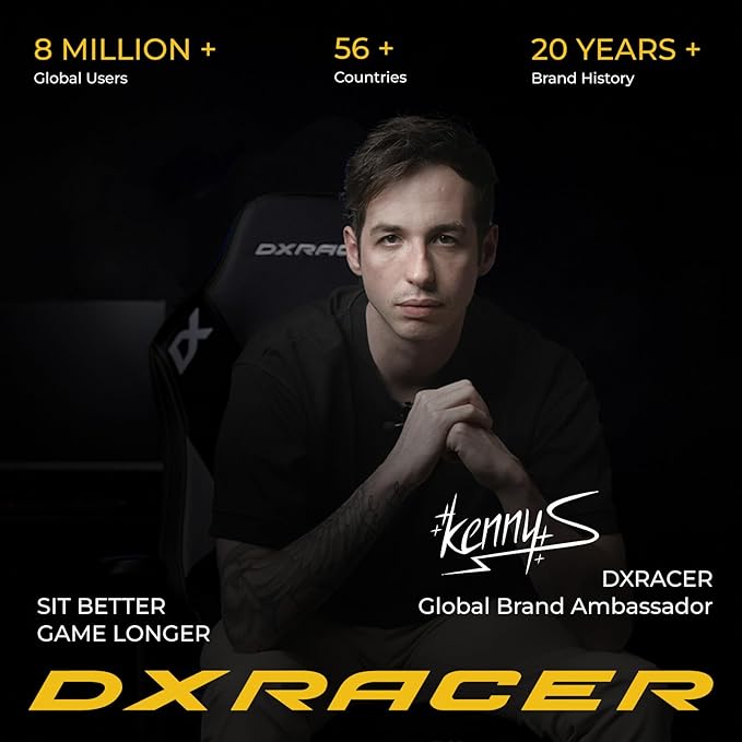DXRacer Craft L Video Gaming Chair for Adults Ergonomic Office Reclining Computer Chair with Magnetic Head Pillow and Lumbar Support Racing Style Height Adjustable (EPU Leatherette KOI)