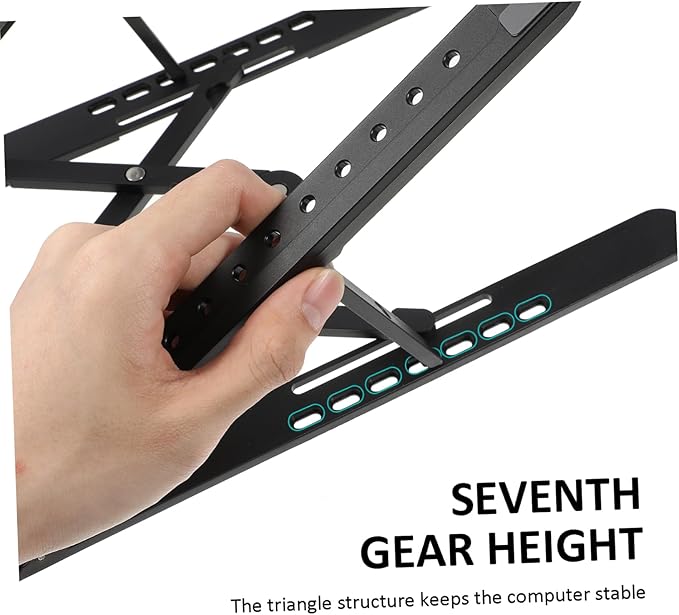Laptop Cooling Stand Fan Portable Desk Riser Support Quiet and Efficient Cooling for Home Office Use