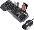 Gaming Keyboard and Mouse Combo LED Backlit Mechanical Feel Business Office Keyboard Colorful Breathing Backlit Gaming Mouse for Working Or Primer Gaming