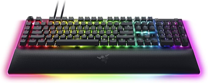 Razer BlackWidow V4 Pro Wired Mechanical Gaming Keyboard: Orange Switches Tactile &amp Quiet - Doubleshot ABS Keycaps - Command Dial - Chroma RGB - Magnetic Wrist Rest - Snap Tap