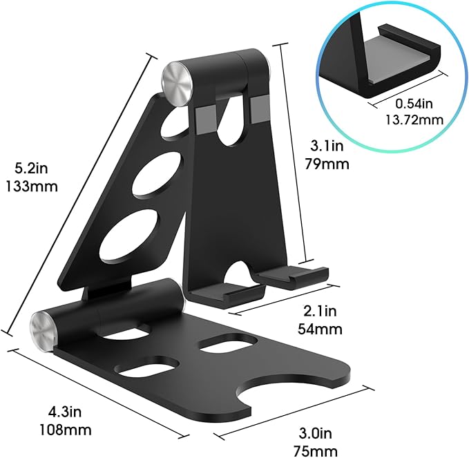 Kado 15.6 Full HD Portable Monitor Aluminum Foldable Stand Set Second Display IPS 1920x1080 HDMI USB Type-C Laptop Screen Extender 180° Kickstand Wall/Arm Mount for PC Mac Phone Dex Tablet