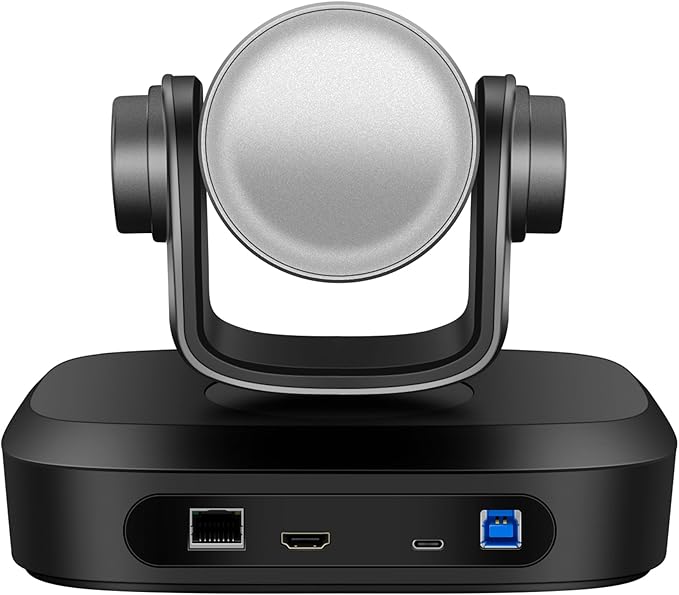 AI Tracking Powered 4K UHD 10X Optical Zoom PTZ Camera Webcam for Live Streaming and Professional Meeting System Zoom Meeting Skype OBS Streaming Webcam with Built-in Mic for PC/Mac/Laptop
