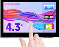 waveshare 4.3inch Capacitive Touch Screen LCD Compatible with Raspberry Pi 5/4B/3B+/3A+/2B/B+/A+/Zero/Zero W/WH/Zero 2W CM3+/4 800×480 Resolution HDMI IPS Supports Jetson Nano/Windows