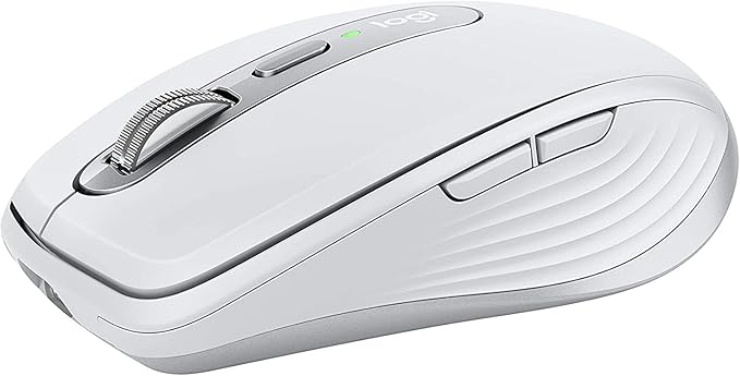 Logitech MX Anywhere 3 for Mac – Wireless Ultrafast Magnetic Scrolling Any Surface 4000DPI Sensor USB-C BluetoothMacBook Pro/AiriMaciPad Compatible - Pale Grey (Renewed)