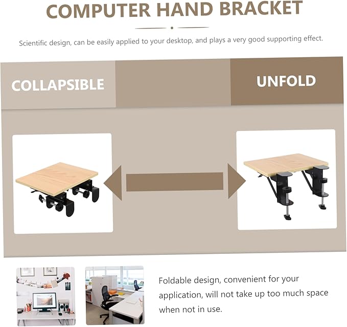 DOITOOL Desk Mouse Pad Wrist Rest Arm Support Frame Computer Hand Bracket Random Color