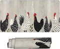 Farmhouse Rooster Hen Desk Cover MatExtended Large Mouse PadComputer Laptop Mat Desk Decor for Office Game Home 30x16 Inch