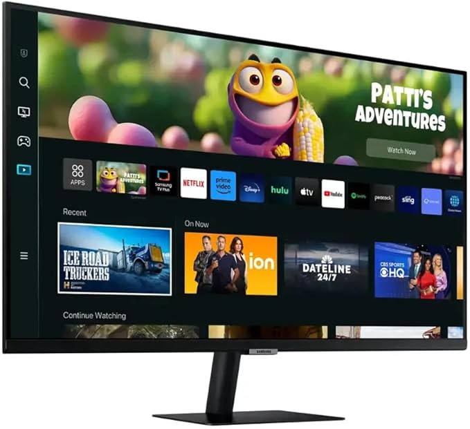 Samsung 32 M5 Series FHD Smart Monitor Streaming TV Multiple Ports HDMI 60Hz 4ms Black with HDMI Cable