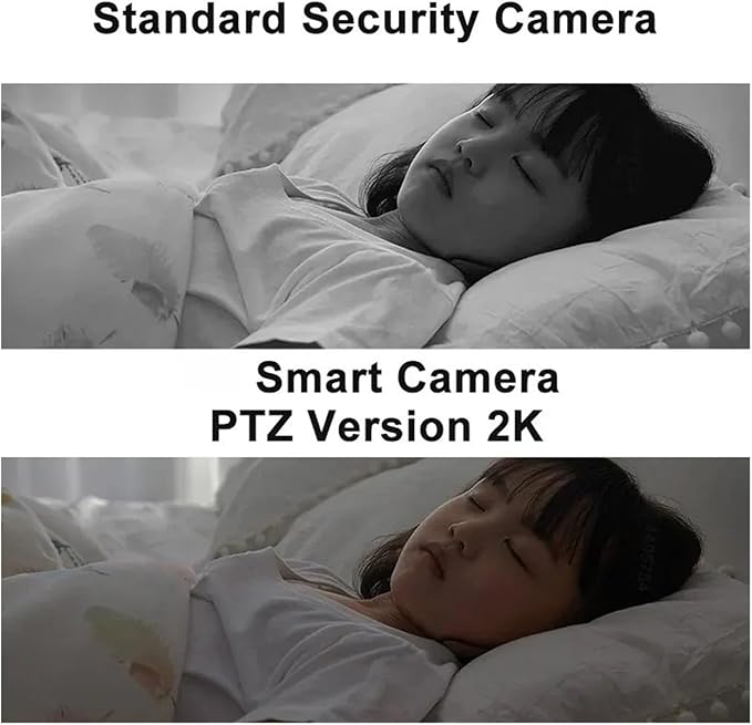 360° Smart Home Security Camera PTZ 2K Webcam 1296P 3 Megapixel AI Human Detection Night Vision Webcam Work with(Upgraded Version)
