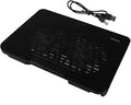 MERRYHAPY Laptop Cooling Pad Dual USB Fans Portable Notebook Cooler Stand for Enhanced Heat Dissipation Black