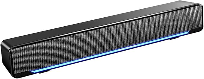 Computer Speakers Dynamic Computer Sound BarUSB Powered PC Speakers for Desktop Computer Laptop with LED Lights Plug and Play