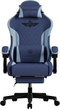 GTPLAYER Gaming Chair Video Game Chairs with Footrest and Lumbar Support Computer Chair for Adults with Extended Backrest Ergonomic Reclining Silla Gamer Fabric Dark Blue