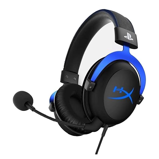 HyperX Cloud - Official PlayStation Licensed Gaming Headset for PS4 and PS5 with In-Line Audio Control Detachable Noise Cancelling Microphone Comfortable Memory Foam - Black