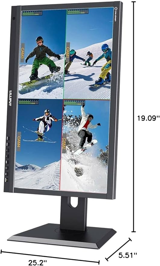LILLIPUT PVM220S 21.5 inch 1920x1080 Live Stream Quad Split Multi View IPS Monitor