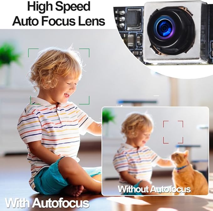 MMlove Auto Focus USB Camera Module Full HD 16MP 10FPS HFOV68° Webcam with Microphone USB2.0 PC Streaming Camera Laser Engraver Webcam for Raspberry Pi YouTube Online Teaching