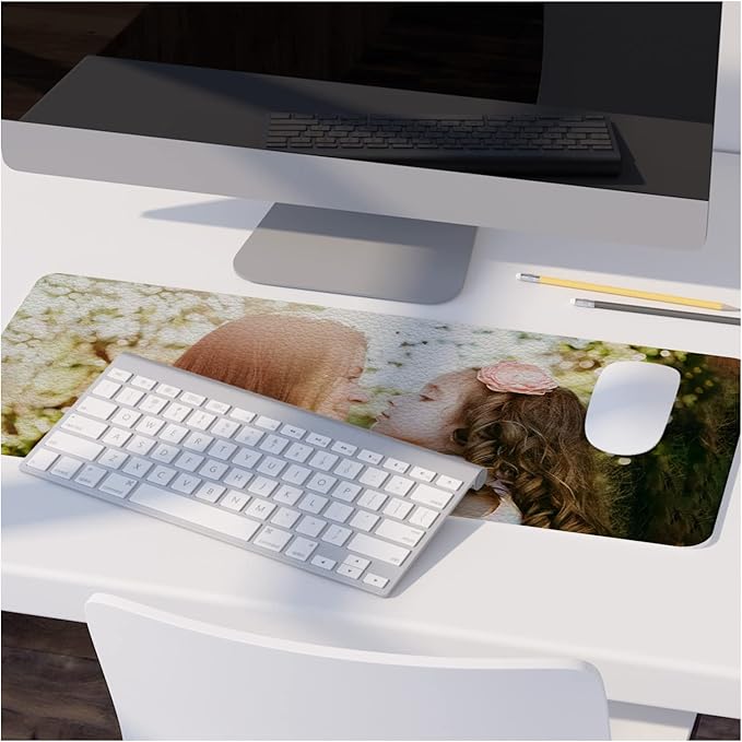 Large Leather Custom Mouse Pad16”x32” or 10”x16” Add Photo Picture Logo &amp TextPersonalized Your Own Mouse Pad (16”x32”)