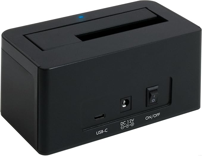 Plugable USB 3.1 Gen 2 10Gbps SATA Upright Hard Drive Dock and SSD Dock - Driverless - Includes USB-C &amp USB 3.0 Cables Supports 10TB+ Drives