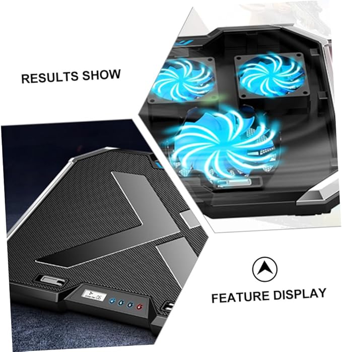 ARTIBETTER RGB Luminous Cooling Base Design Heat Dissipation Laptop Cooler Pad for Pro Air Laptop Stand