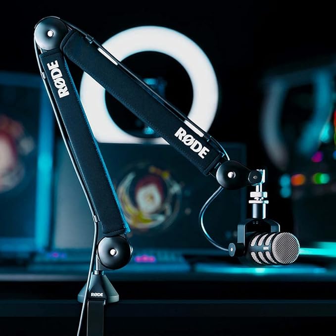 Rode PSA1+ Pro Studio Boomarm for Podcasting and Streaming with Heil Sound PR40 Studio Dynamic Microphone Professional Grade XLR Cable and StreamEye Polishing Cloth