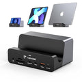 TobenONE 18-in-2 MacBook Docking Station Dual Monitor 4K@60Hz 150 Power Adapter 20W Charging USB C Docking Station with 2 HDMI&ampDP 7 USB 2.5Gbps Ethernet 2 Audio Dock Stand for MacBook Pro