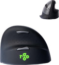 R-Go HE Ergonomic Mouse Bluetooth 5.0 Silent Click Vertical design With Break Software Prevents Tennis Elbow/RSI Arm Rechargeable For Windows/Mac 5 Buttons Black