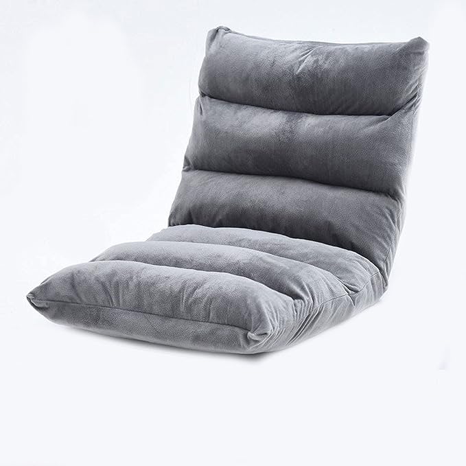 Diumy Adjustable 6-Position Floor ChairComfortable Back Support 0-180° Folding Tatami Gaming Lounge Chair for Sofa Living Room Reading-I 52x55x55cm(20x22x22inch)