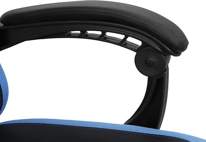 Talent Star RGB Gaming Chair with LED LightsAdjustable Ergonomic Massage Computer Gaming Chair with Footrest High Back Video Game Chair with Lumbar Support for Adults Blue