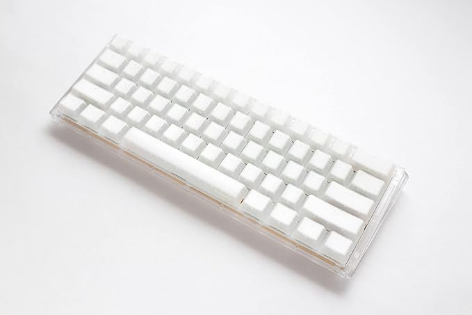 Ducky One 3 Mini Aura Clear White 60% Hotswap RGB LED Double Shot PBT Mechanical Keyboard Cherry MX Blue