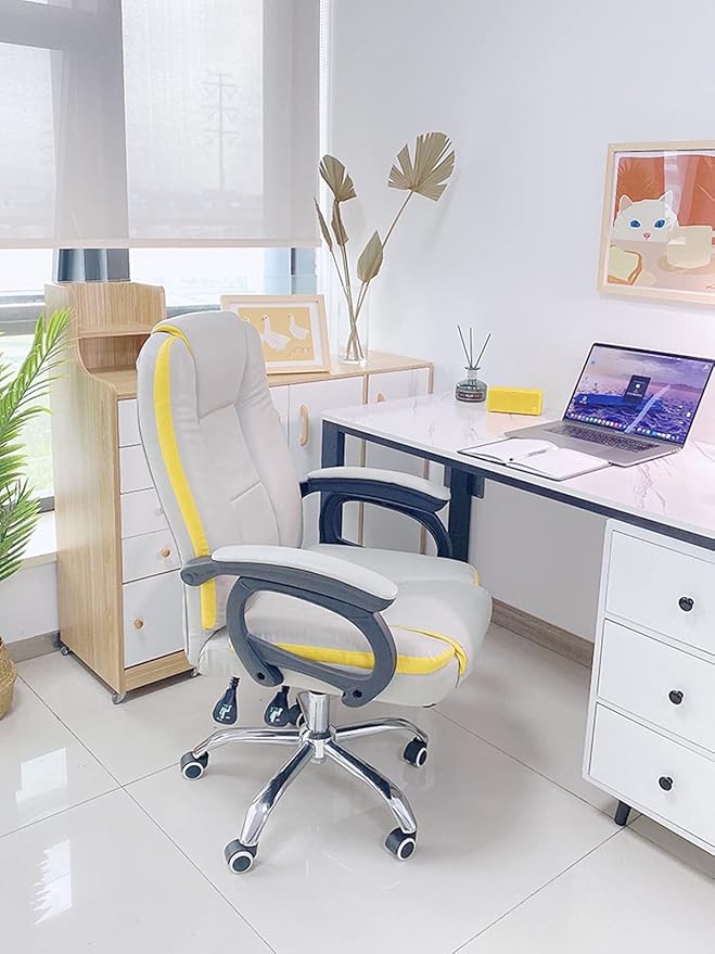 Office Chair Gaming Chair Computer Chair Home Office ChairErgonomic High Back Computer Chair PU Leather Task Desk Chair with Rocking FunctionHeight Adjustable Modern Swivel Executive Chair
