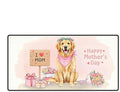 Happy Mother's Day Golden Retriever Love Dog Mom Heart Flower Desk Mat Full Keyboard Mouse Pad Goldens Dog Lover Gifts Idea Large Mousepad 12004