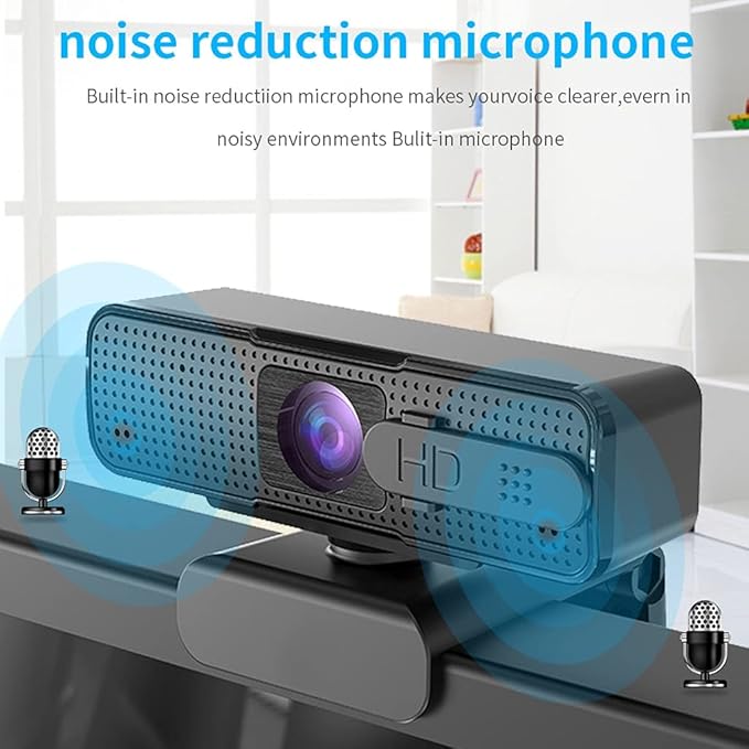 Webcam 1080p Cover Auto Web Camera Microphone Computer Video Calling