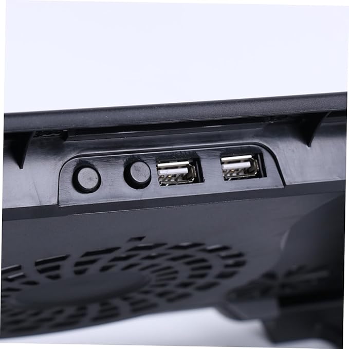 USB Laptop Cooling Stand 5 Fans Cooler Adjustable Angle Anti-Skid Laptop Cooling Device with Heatsink Base for Gaming and Office Use