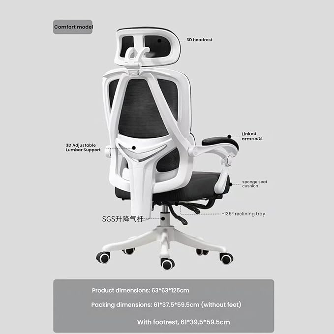 Gaming Chair Fabric Computer Office Chair with Pocket Spring Cushion Ergonomic for Office and Gaming Video Game Chair with Linked armrests high-Back Office Chair with Adjustable Recline