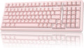 AULA F99 Wireless Mechanical Keyboard-Silent VersionTri-Mode(BT5.0/2.4GHz/USB-C)Gasket StructureHot Swappable Mechanical Keyboard with Pre-lubed Linear SwitchesRGB Backlit PC Gaming KeyboardsPink